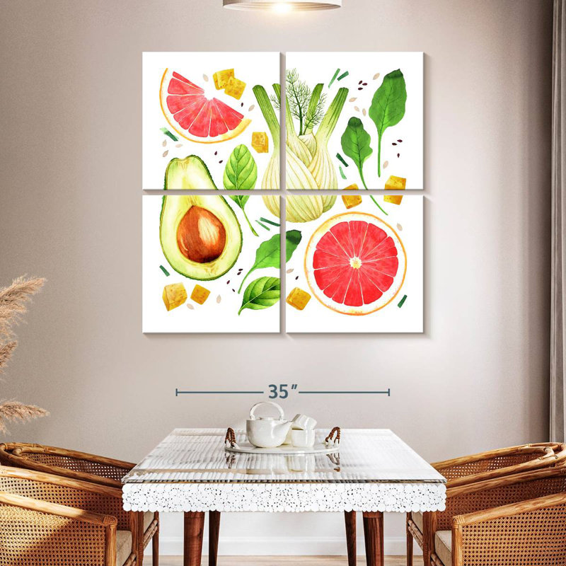 Yarlin, légumes et fruits, H 45 po x l 45 po