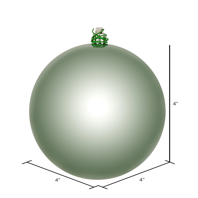 Décoration de boule décorative des Fêtes, H 4 po x l 4 po x P 4 po, Menthe givré