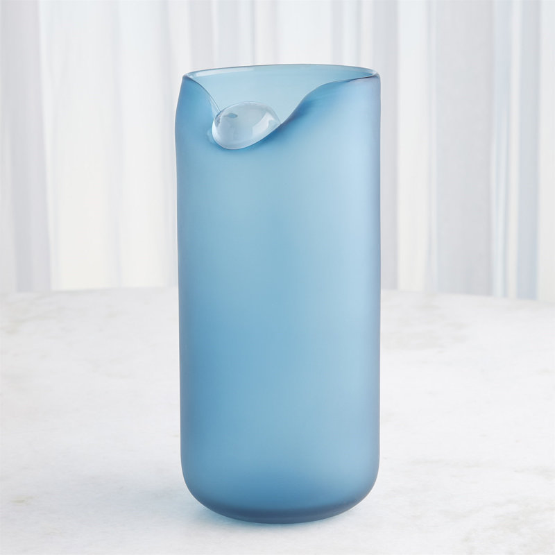 Vase Poise, H 12,75 po x l 5,75 po x P 5,75 po, Bleu