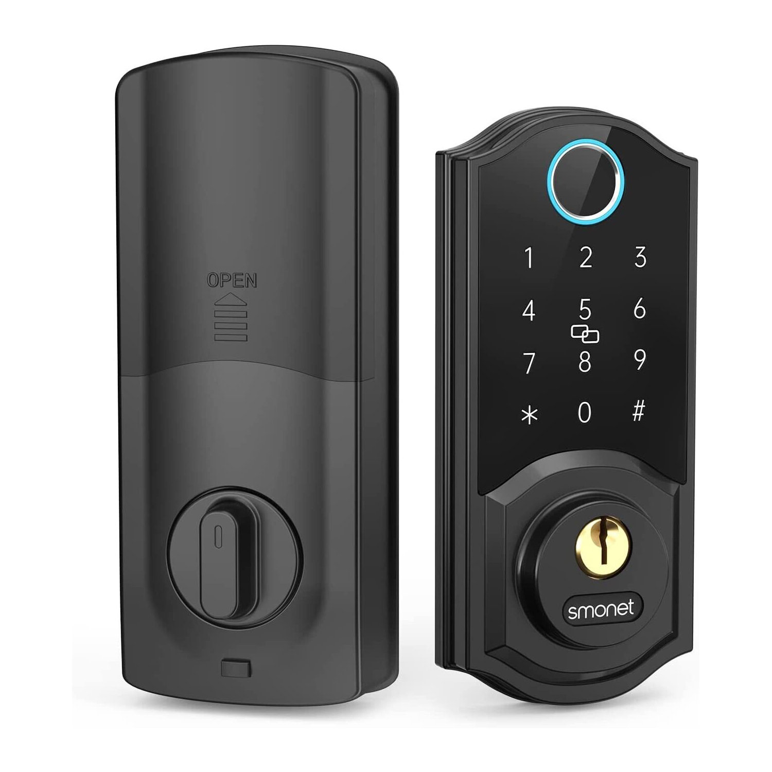 Smart Door Locks, SMONET WiFi Smart Lock, Keyless Entry Door Lock, Digital  Electronic Keypad Deadbolt, Bluetooth Touchscreen Auto Lock with Gateway  Hub Work with Alexa for Home Security 