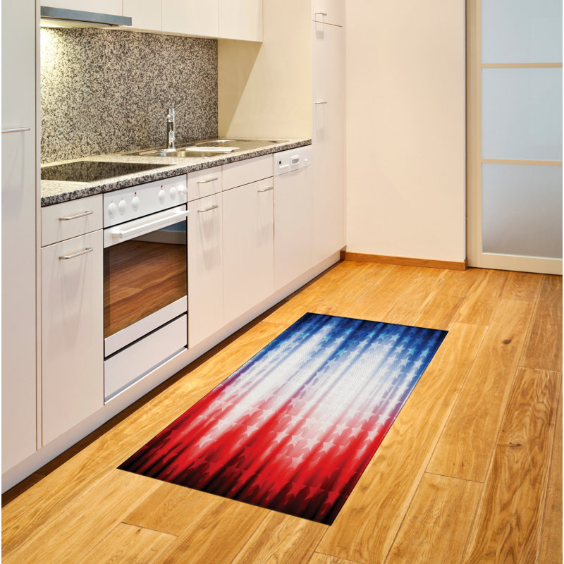 Flag High Density Long Fiber Poly Threads Decorative Area Rug Carpet, Rectangle 2'7" x 5'