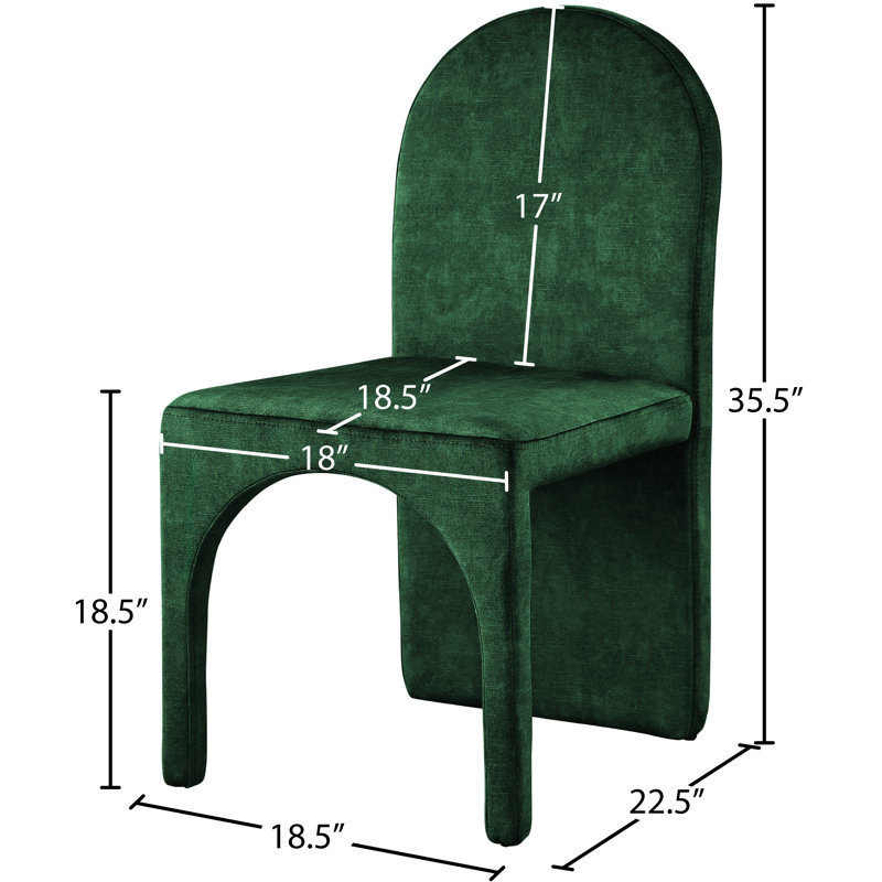 Chaise d'appoint en velours Car Pathia, Vert