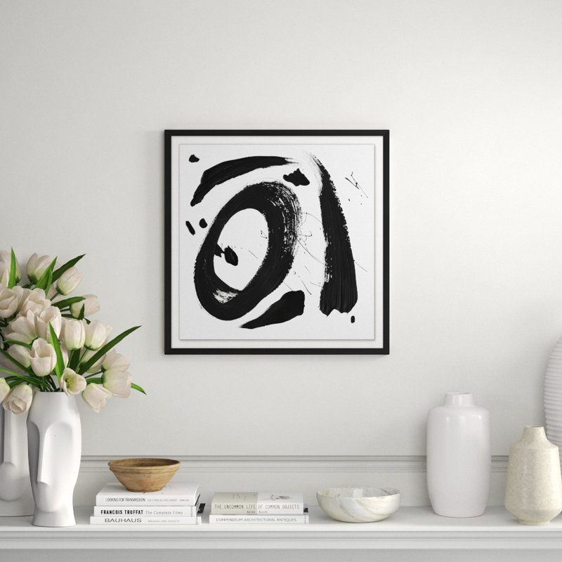 Practice Stroke 3' Framed Print on Glass