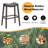 Upholstered Counter Stool with Solid Wood Frame-707199409
