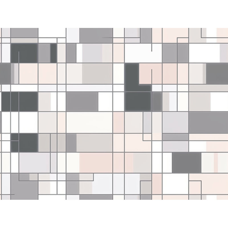 Kryslin Shower Curtain Pattern Bath Mat Bathroom Decor Grey/White, 93" H x 70" W