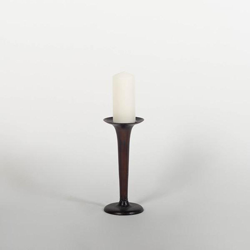 Bougeoir de table en métal, H 17,5 po x l 5,5 po x P 5,5 po