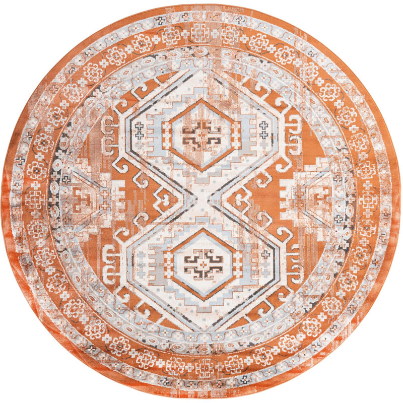 Filey Oriental Indoor Rug, Round 7'10"