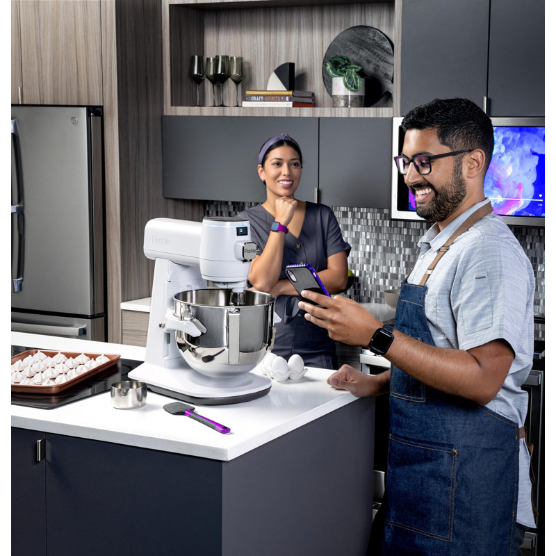 GE Profile Smart Mixer with Auto Sense, Stone White