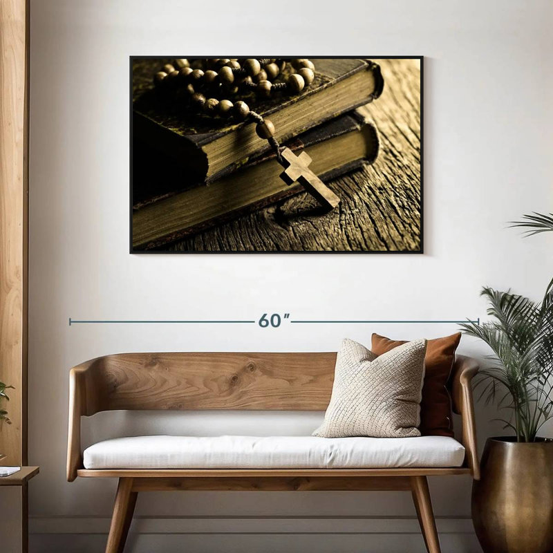 Adella Bible And Cross, 29" H x 43" W