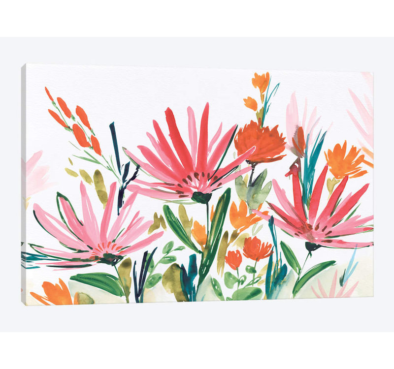 « rose », impression sur toile, H 8 po x l 12 po x P 0,75 po, Toile tendue