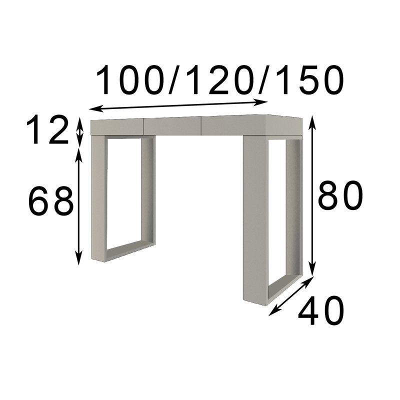 Imperium Console, 32” H x 50” W x 20” D