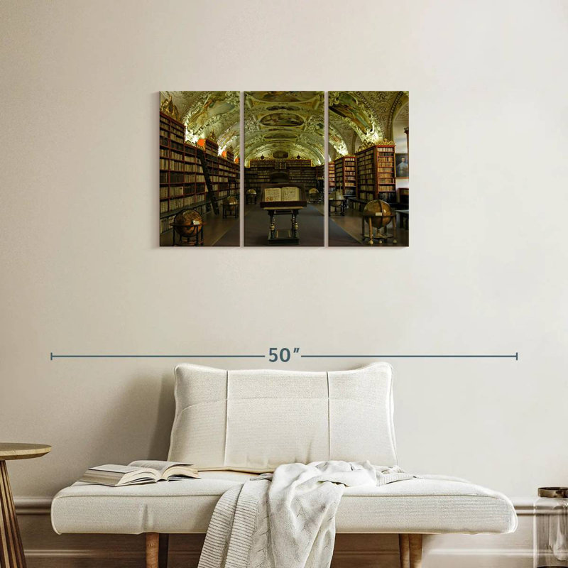Old Library In Prague, 20" H x 33" W