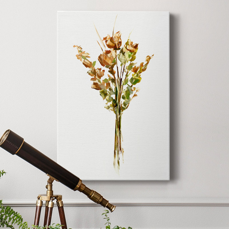 Autumn Roses Hand-Stretched Canvas Print, 14" x 14"