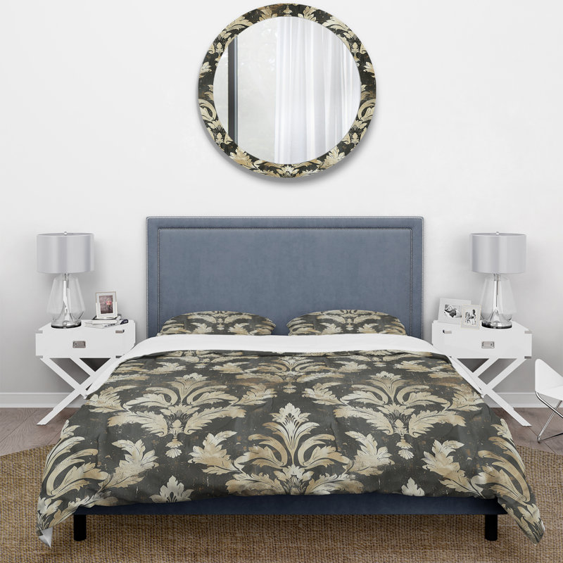 Ensemble de housse de couette Black Rustic Elegance III - Country, Housse de couette pour grand lit + 2 taies décora