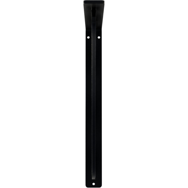 Powder Coated Black Wrought Iron Shelf Bracket with Triple Center Brace