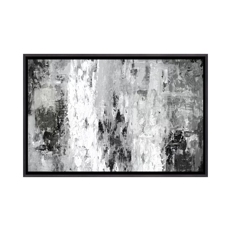 « Black And White Abstract IV by PI Studio » - Impression sur toile tendue, H 18 po x l 26 po, Impression encadrée