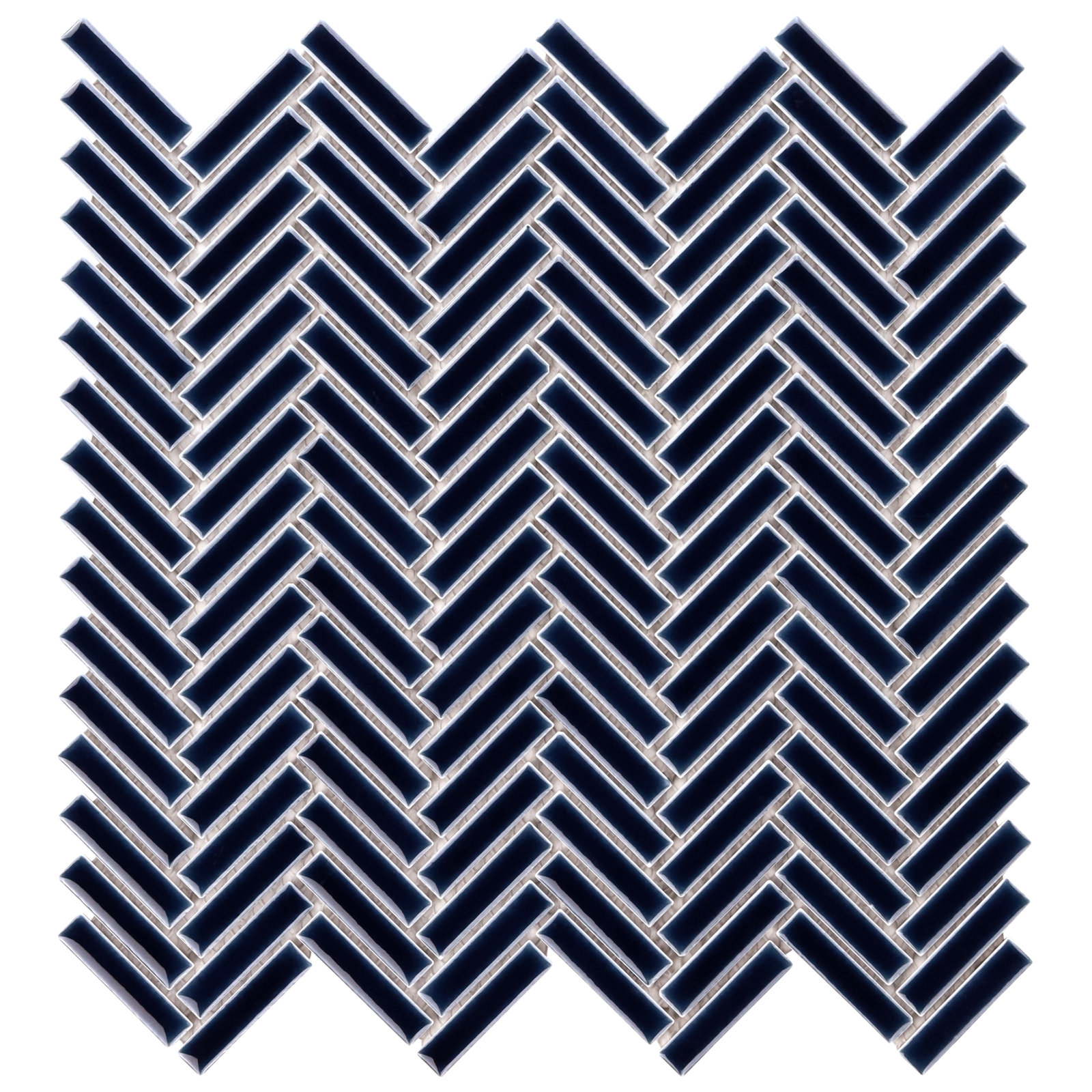 11" x 11" Porcelain Mosaic Tile, Royal Blue