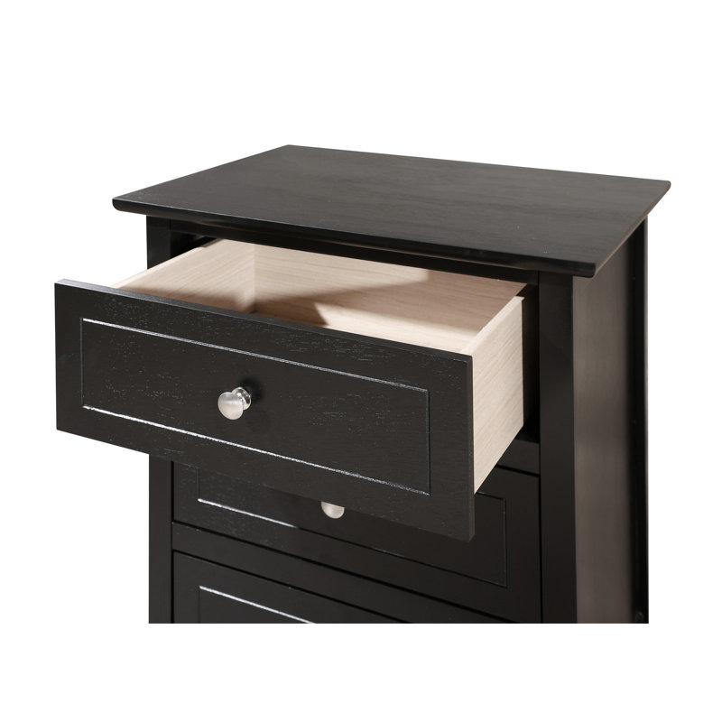 Stylish Transitional Black Nightstand