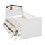 Lit plateforme simple pour enfant avec tête de lit et échelle garde-corps, lit Montessori, base de lit en bois avec 4 tiroirs-223154831