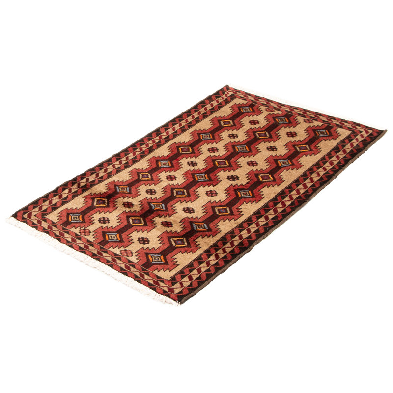 Tapis unique en laine noué à la main 3 pi 4 po x 5 pi 10 po nouvel âge Dolohov