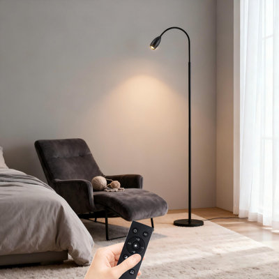 Precision Task Standing Lamp With Adjustable Beam & Flexible Gooseneck - Dimmable Focus Light For Reading & Office Work