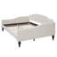 Lit de jour double capitonné capitonné, beige