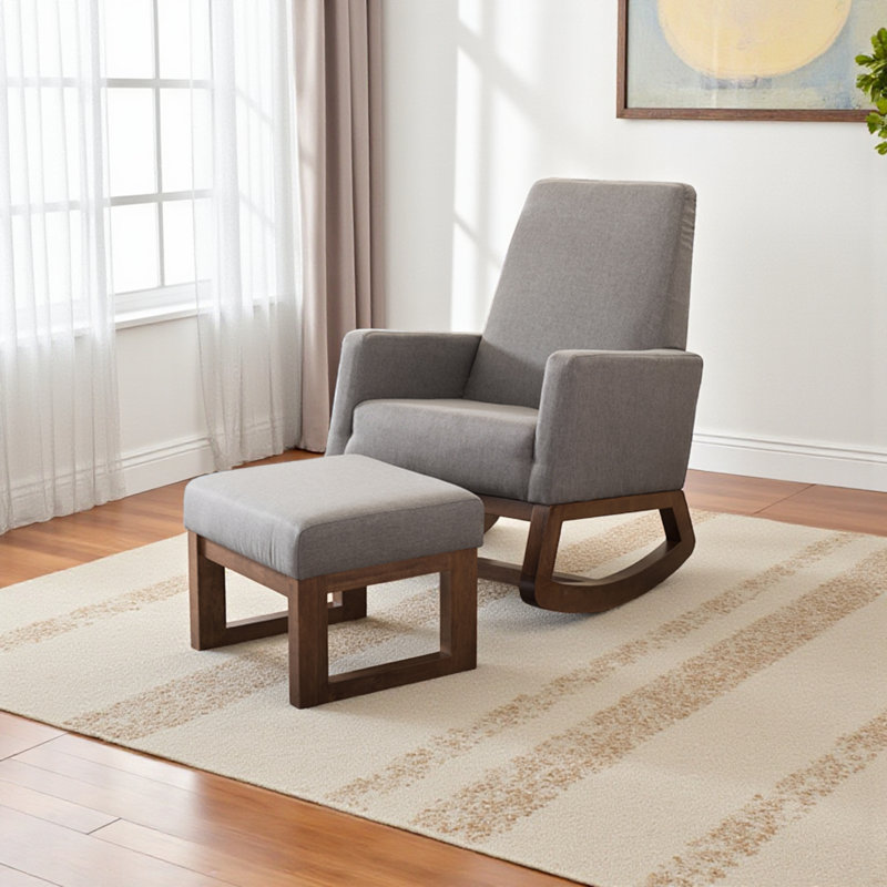 Chaise berçante Arrihanna, Gris