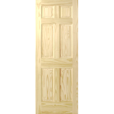 30'' x 80'' Solid Wood Paneled without Installation Hardware Kit Slab Door