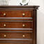 Armoire d'appoint en bois massif brun noisette