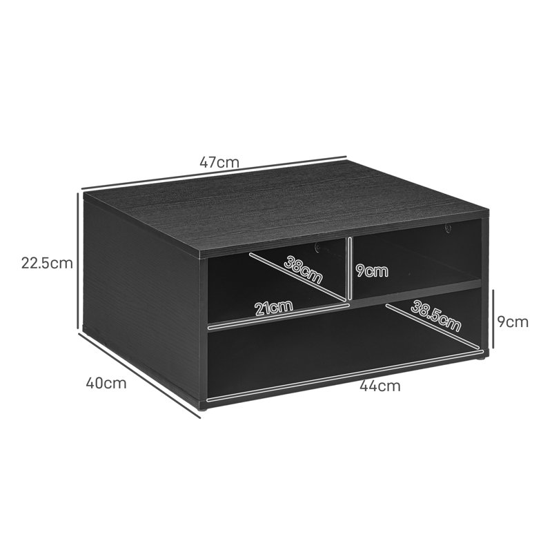 Olivie Manufactured Wood Desk Organiser, Black