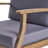 Dark Grey Club Chair - Wood With An Elegant Seat Feature Chair, A Back Cushion-239376650-239376692