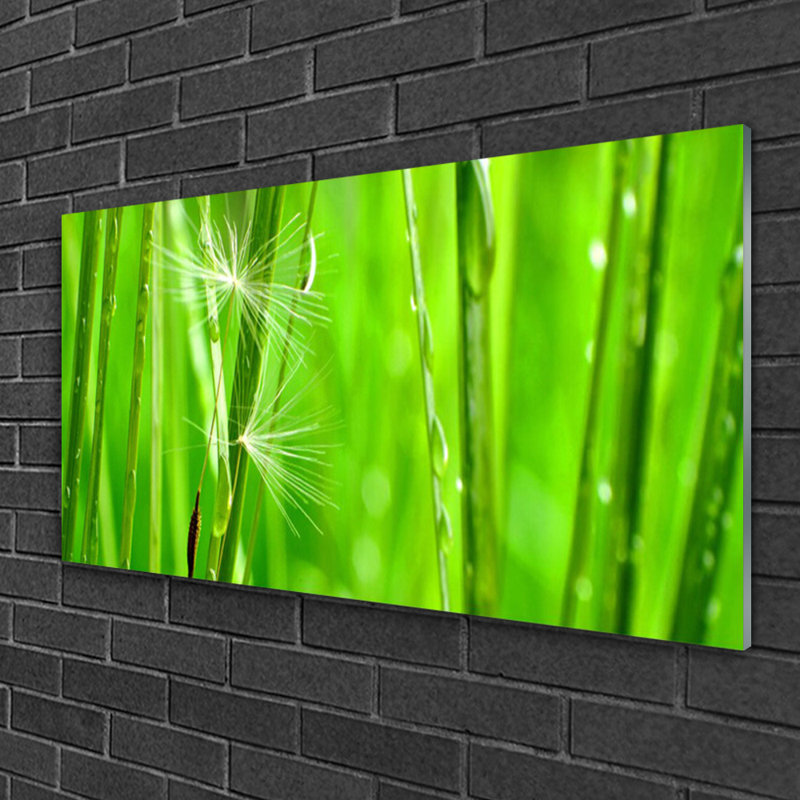 Floral Grass - No Frame Print on Glass