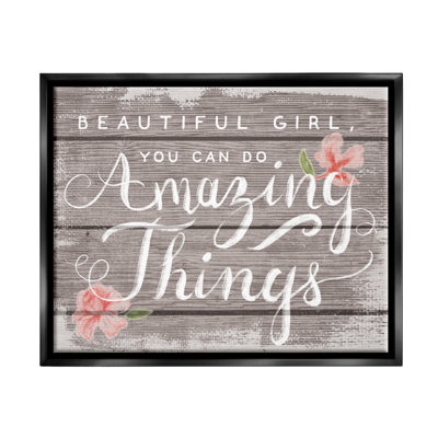 " Beautiful Girl Inspirational Kids Flower Word " by Daphne Polselli