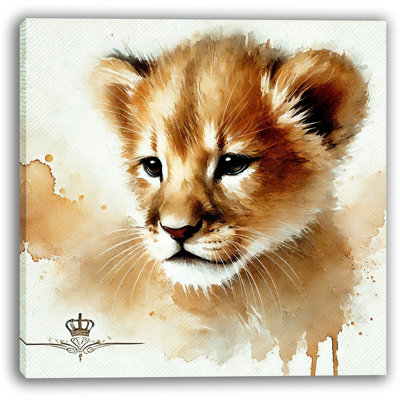 «Regal Baby Lion», art mural sur toile
