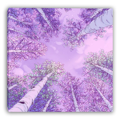 Toile lavande sur toile tendue