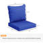 4 coussins et coussins de mobilier de patio, bleu marine, siège de détente extérieur bleu