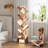 Tree Bookshelf With Led Lights, 6 Shelf Retro Floor Standing Bookcase With Spacious Storage Space, Utility Book Organizer Shelves With Stable Structure-87989303