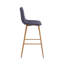 Upholstered Counter Stool with Metal Frame-471388998