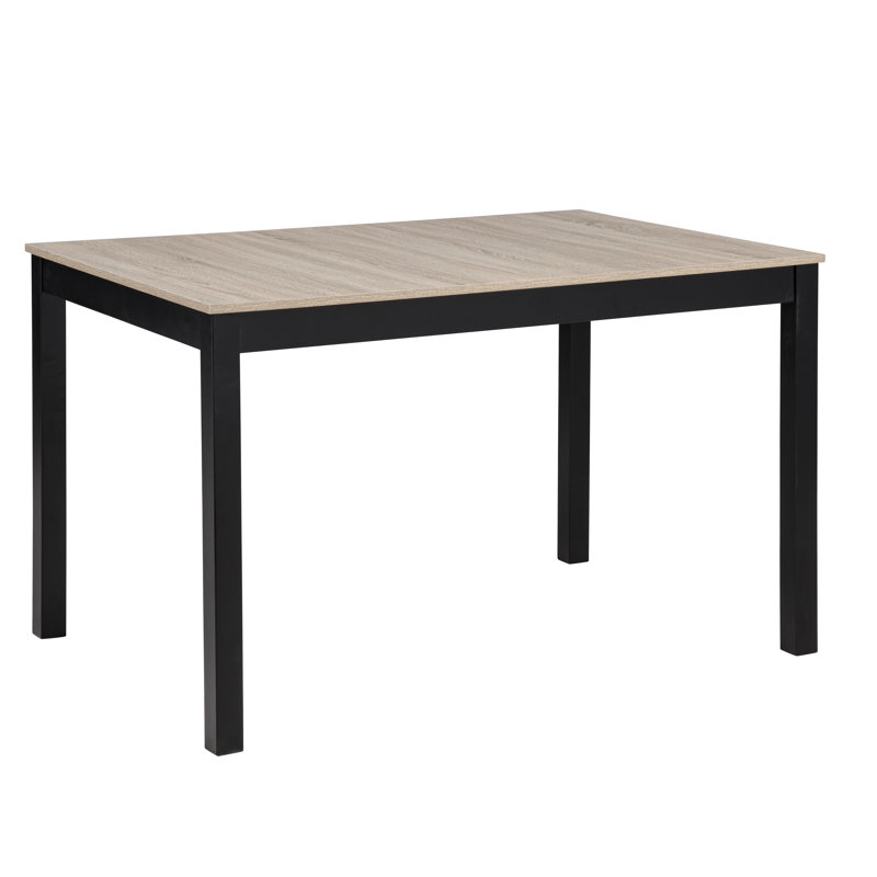 Table de salle à manger rectangulaire (noire et naturelle) 48 "Écosse