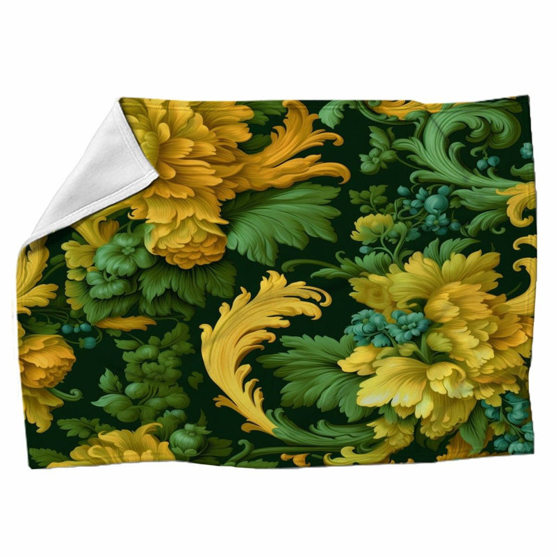 Machine Printed Throw Blanket, 51'' W x 60'' L
