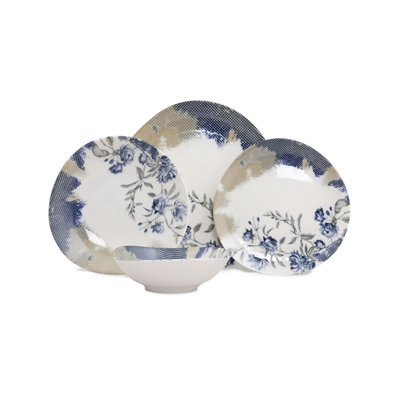 Torell 24 Piece Porcelain China Dinnerware Set - Service for 6