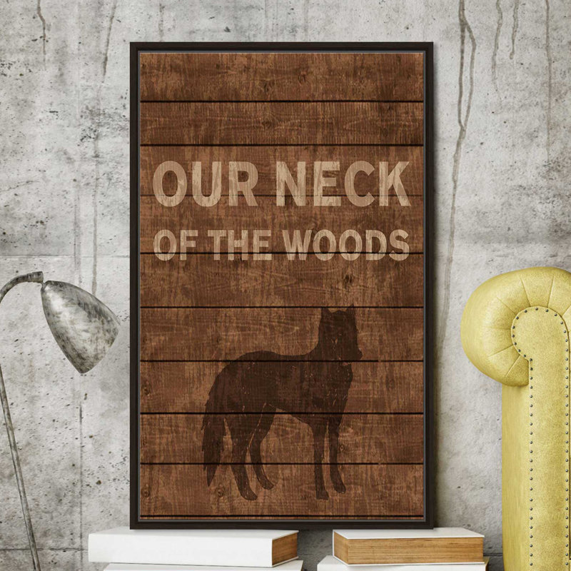«Our Neck of The Woods», impression, H 33,5 po x l 21,5 po x P 2 po, Cadre flottant espresso