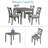5 Piece Modern Dining Set-1307185918-1307185916