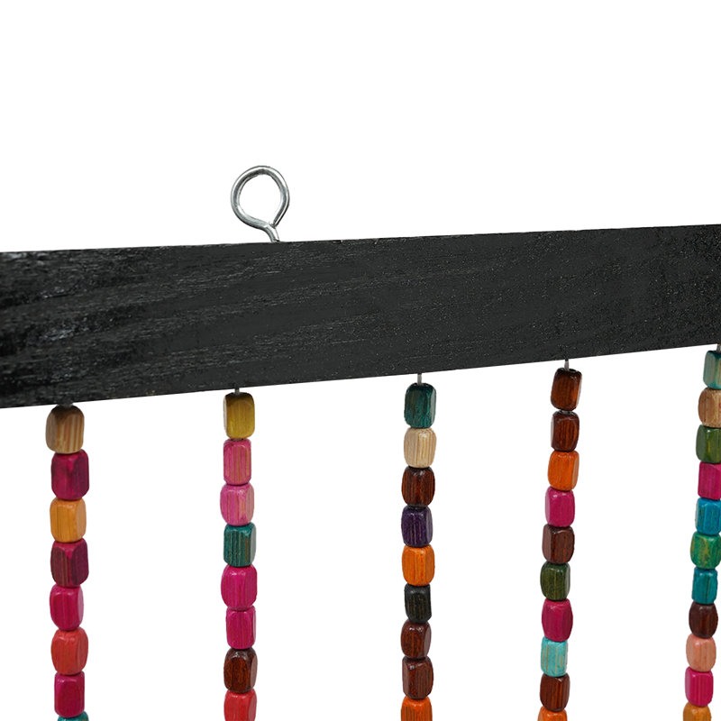 Rideau de porte coloré en bois de bambou