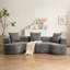 Modern Style Curved Sofa, Soft Corduroy Sofa With 3 Pillows, Curved Sofa, Modern Sofa-641234028