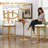 24” Counter Height Bar Stools Set of 4 with Backrests and Footrests for Dining Room-203997952