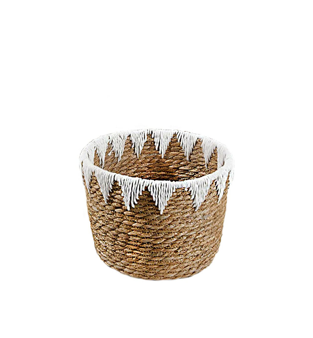 Large Handmade Cattail Leaf Basket - Natural, Eco-Friendly & Durable - Perfect For Decoration, Storage, Potted Plant Cover/Cachepot Or Gifting, 14" Diameter & 11" Tall Gracie Oaks 
