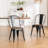Modern Counter Stool with Metal Frame, Stacking Side Chair, Armless Dining Chair, Indoor Outdoor Patio Chair-1263284690