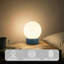 Lampe de table sphérique en verre opale à intensité variable 6,9 po avec base en résine bleue et support de lampe E12, certifiée cULus pour les tables de chevet de chambre à coucher, les tables d'appoint de salon, les bureaux à domicile, les entrées, les chambres d'hôtel ou l'éclairage d'ambiance de café-2078206502