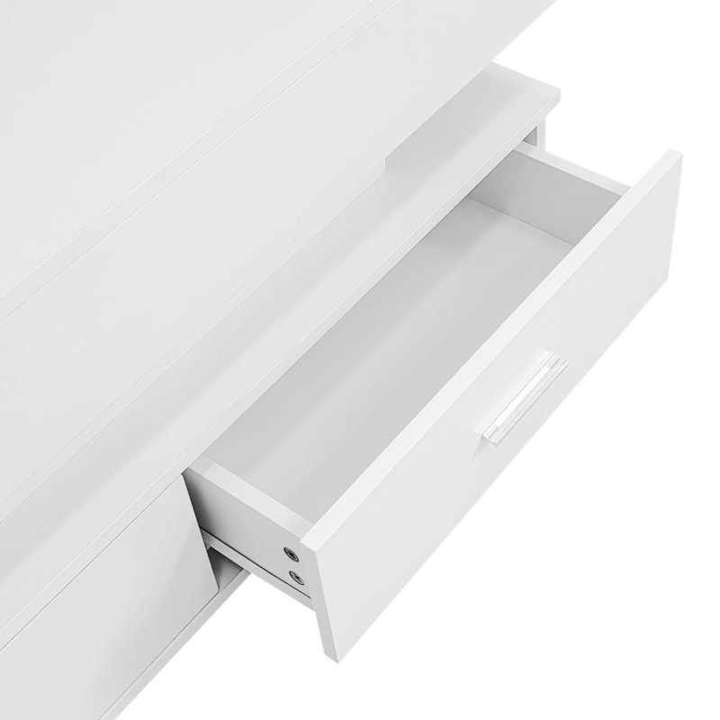 Davanie Solid Coffee Table with Storage, White